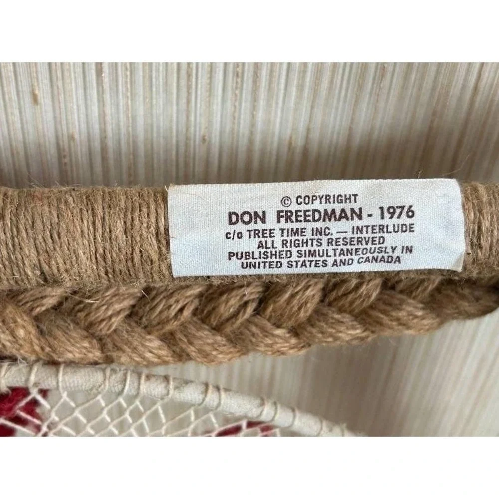 Vintage Rare Large Design DON FREEDMAN Retro‎ Macrame Woven Wall Hanging - 1976